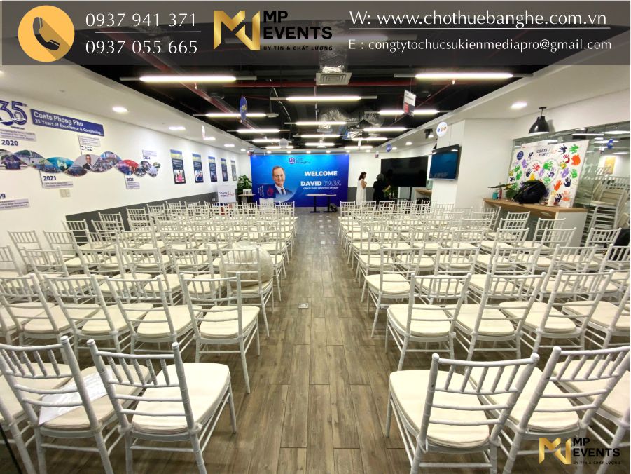 Cho thuê ghế tiffany số lượng lớn cho sự kiện tại TPHCM
