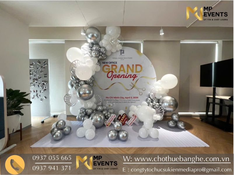 Nhận trang trí backdrop đẹp cho lễ khai trương văn phòng 