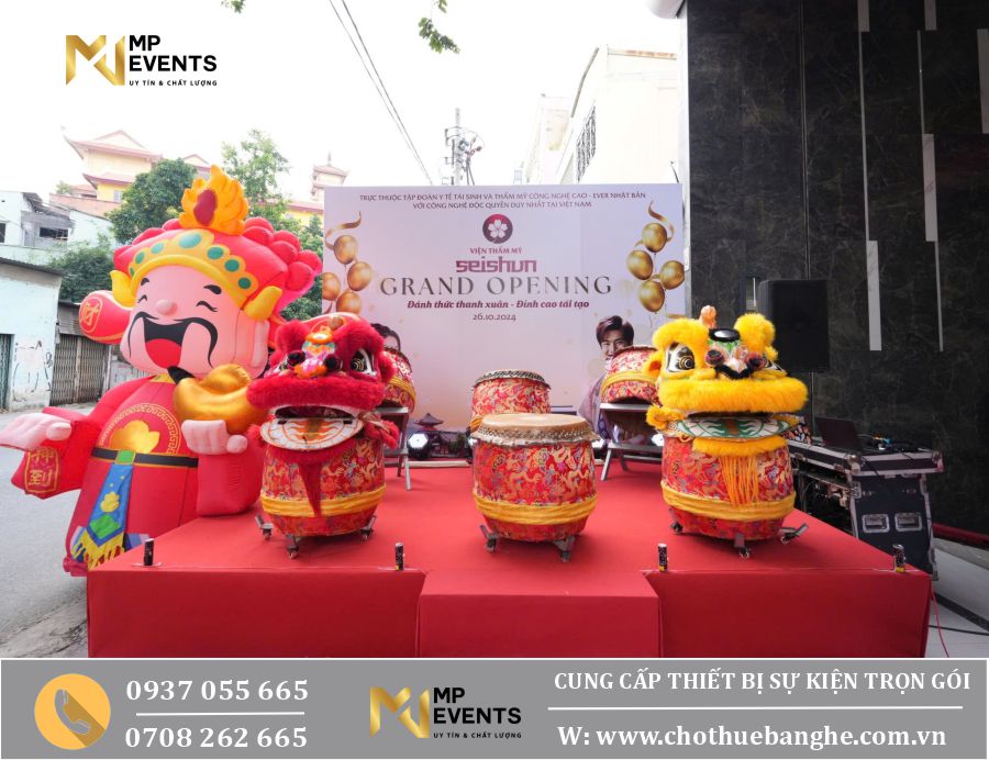 Cho thuê sân khấu - backdrop sân khấu cho lễ khai trương