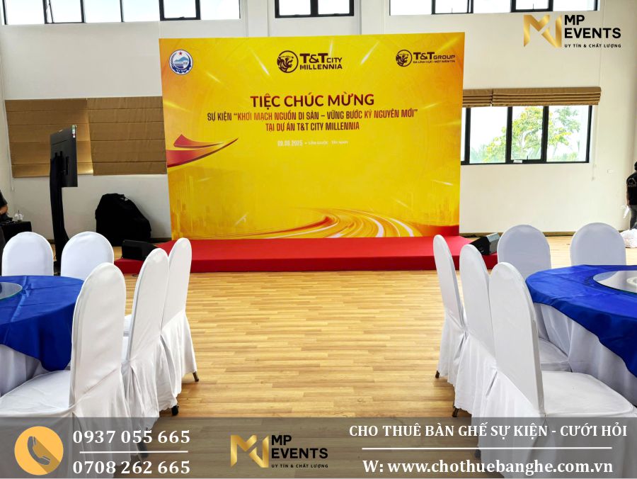 Cung cấp thiết bị tiệc chúc mừng sự kiện Khơi nguồn di sản tại Cần Giuộc Long An