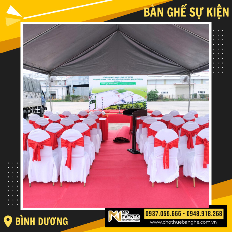 cho thuê bàn ghế sự kiện tại bình dương