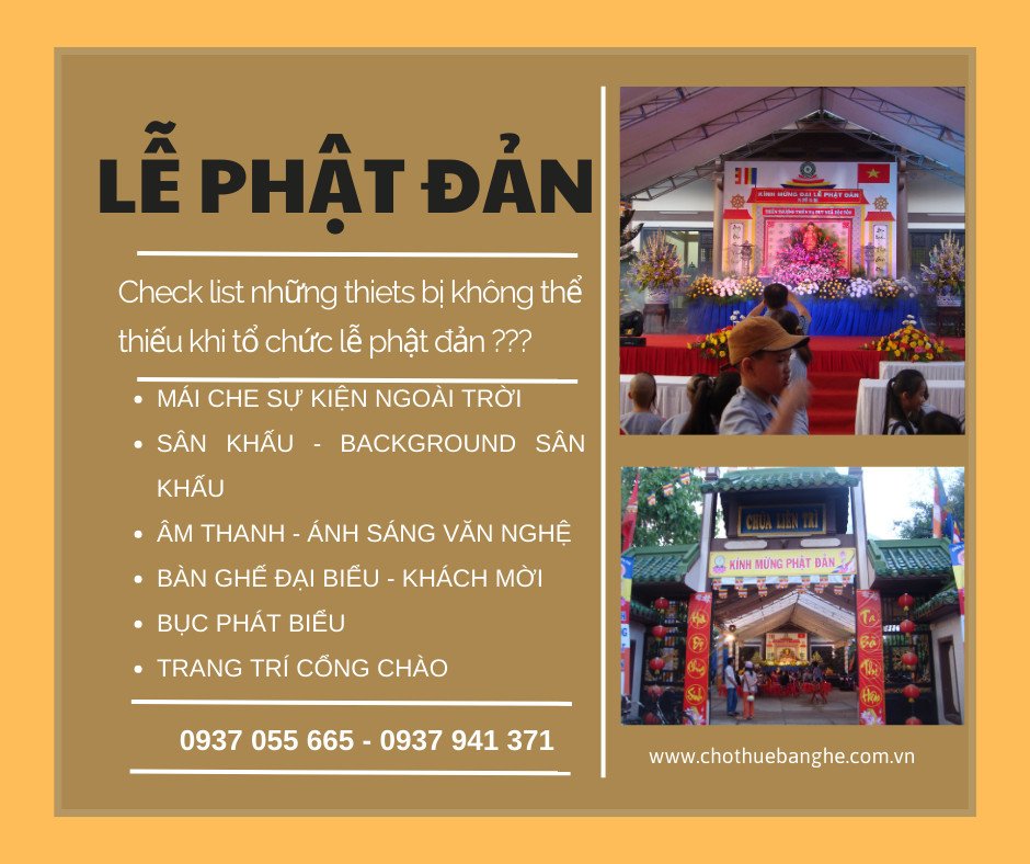 cho thuê thiêt bị tổ chức sự kiện phật đản tại tphcm
