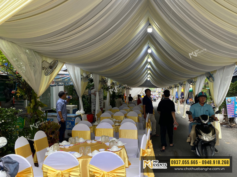 Quy trình thuê khung rạp tổ chức đám giỗ tại Bình Tân của MP EVENTS