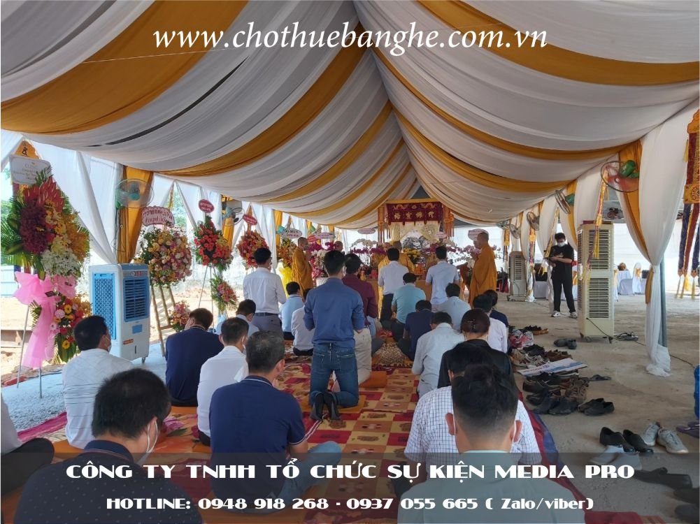 Cho thuê khung rạp ống tròn tổ chức lễ cúng dường