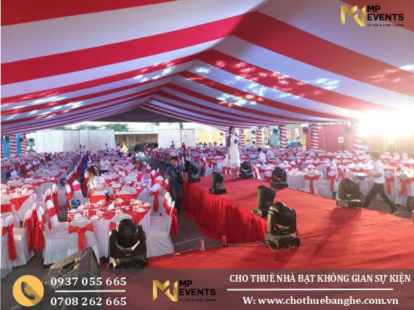 Cho thuê nhà bạt không gian cho tiệc tất niên tổ chức ngoài trời