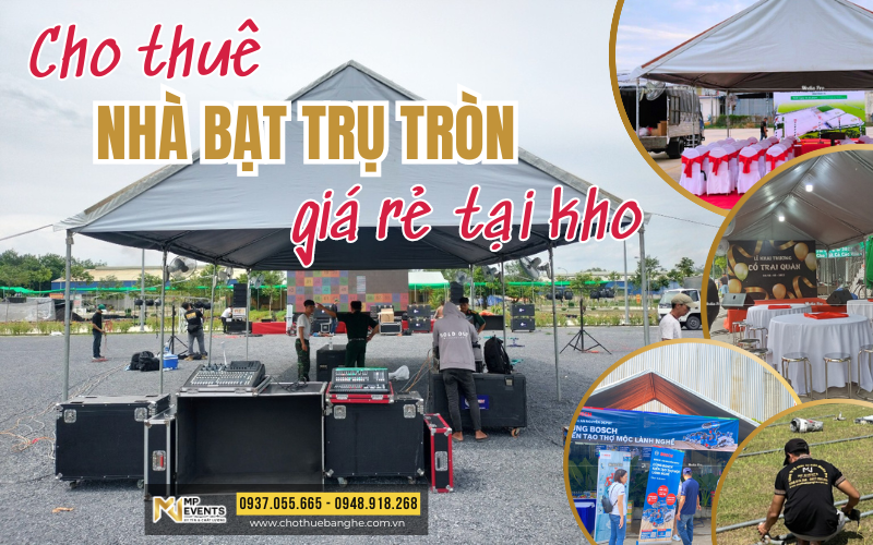 Cho thuê nhà bạt trụ tròn giá rẻ tại kho