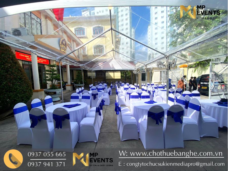cho thuê khung rạp trong suốt tại Bình Tân