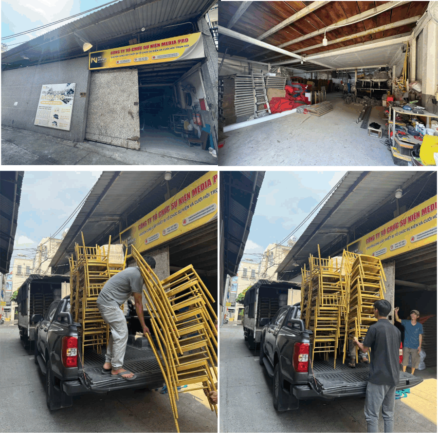 Kho cho thuê bàn ghế số lượng lớn tại quận 12 TPHCM ( Có xuất vat) 