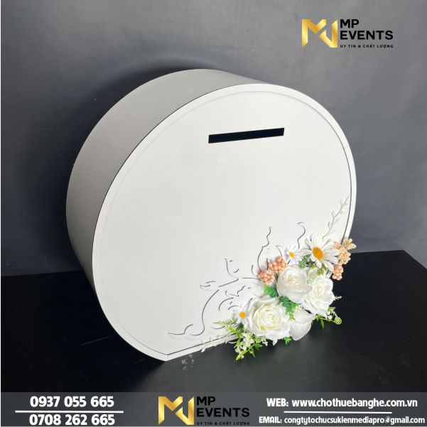 Thùng tiền mừng cưới chất liệu alu cứng 