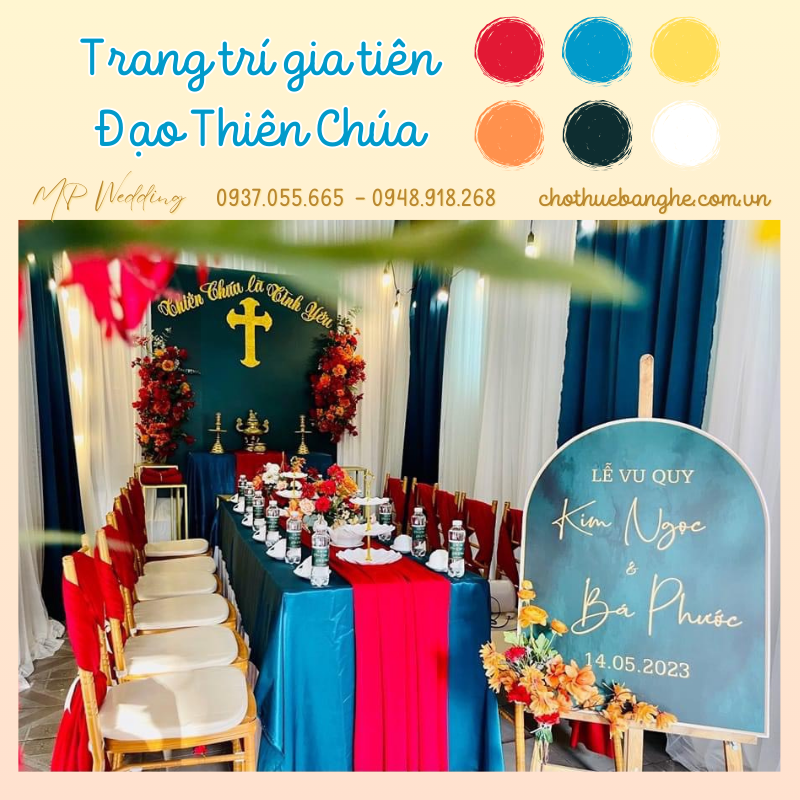 Mẫu trang trí gia tiên theo Đạo Thiên Chúa đẹp