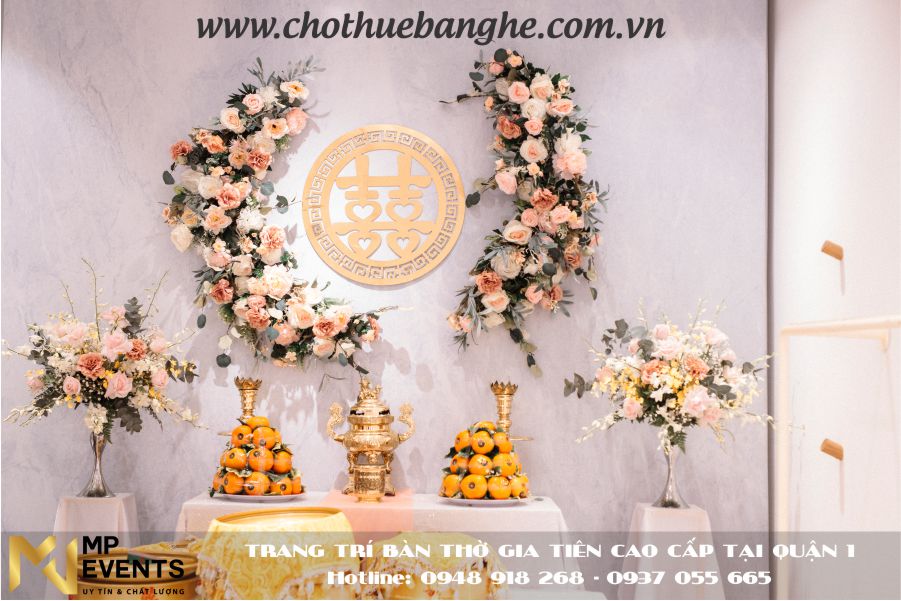 Trang trí bàn thờ gia tiên cao cấp tại quận 1