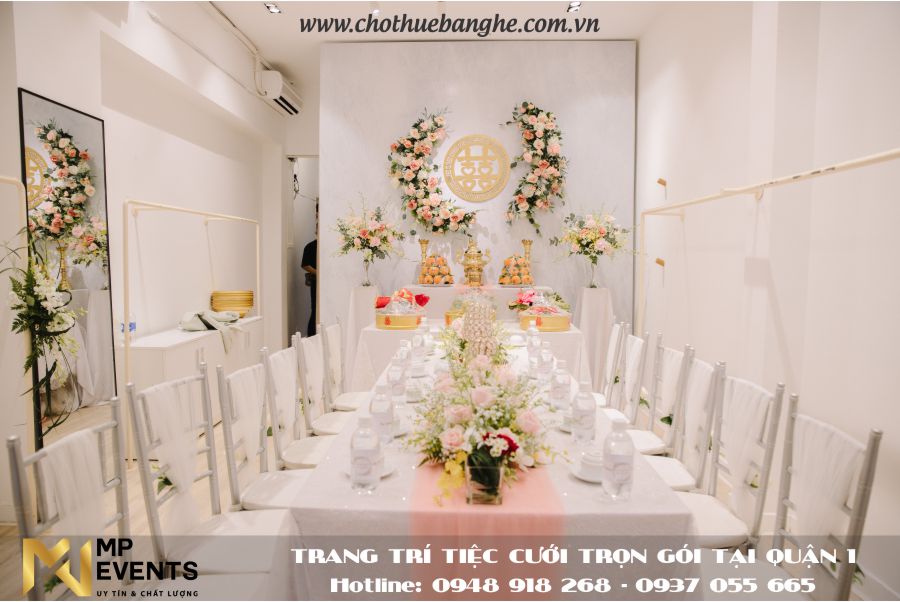 Trang trí cưới hỏi trọn gói tại nhà trai quận 1